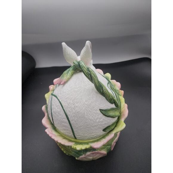 FITZ & FLOYD "Le Lapin" Large Oval Covered Vegetable bowl - Picture 3 of 10